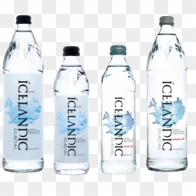 Icelandic Glacial Water Glass Bottle, HD Png Download - water on glass png
