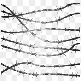 #cyber #punk #cyberpunk #metal #steel #wire #barbedwire - Barbed Wire, HD Png Download - barb wire fence png
