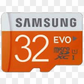 32 Gb Samsung Memory Card, HD Png Download - memory card png