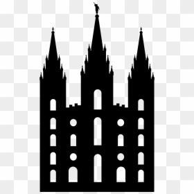 Salt Lake Temple Silhouette, HD Png Download - temple bell png