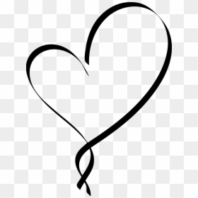 Calligraphy Heart Outline Png, Transparent Png - love symbols png