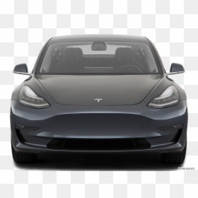 Tesla Model 3 Front Black, HD Png Download - tesla png