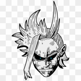 All Might Face Sketch, HD Png Download - all might png