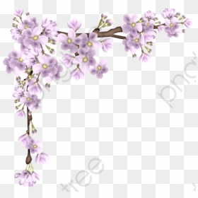 Animated Flower Border Gif, HD Png Download - cherry blossom petals png