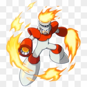 Fire Man Robot Master, HD Png Download - mega man png