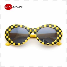 Checkered Yellow Clout Glasses, HD Png Download - clout goggles png transparent