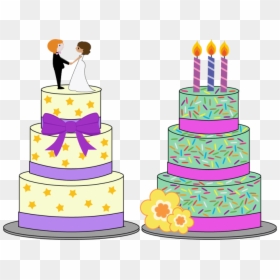 Birthday Cake, HD Png Download - wedding cake clipart png