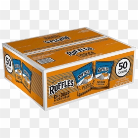 Ruffles Cheddar And Sour Cream Flavored Potato Chips, HD Png Download - lays potato chips png