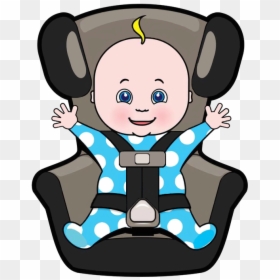 Cartoon Baby In Car Seat, HD Png Download - car seat png