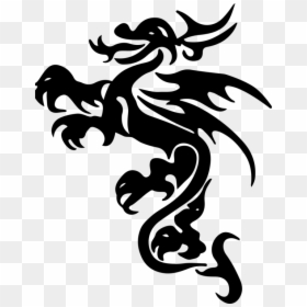 Visual Arts,art,silhouette - Dragon Silhouette Dragon With Wings Svg Free, HD Png Download - tribal dragon png