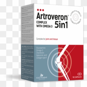 Artroveron 5 In1 N 90 - Artroveron 5 In 1 With Omega 3, HD Png Download - joint transparent png