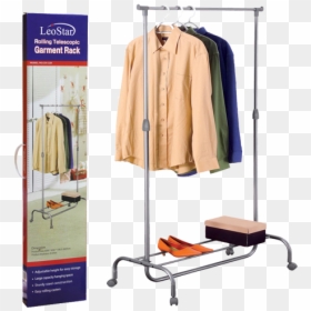 Leostar Cd-1220 Rolling Telescopic Garment Rack - Clothes Hanger, HD Png Download - clothes rack png