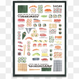 Rebsville Eat Sushi Print Cutout - Rebsville Art Studio, HD Png Download - sushi transparent png