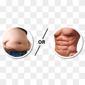 Transparent Six Pack Abs Clipart - Fat Stomach Vs Abs, HD Png Download - six pack abs png
