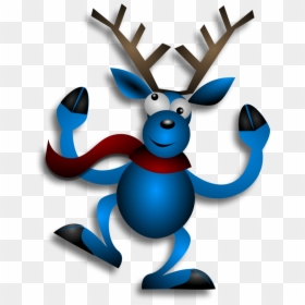 Antlers Free Dancing Reindeer - Reindeer Dancing Christmas Clipart, HD Png Download - reindeer hat png