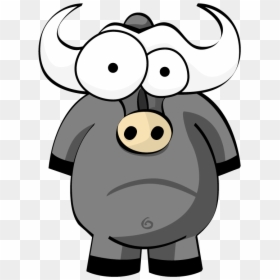 Vector Graphics Cartoon Water Buffalo Clip Art Drawing - Buffalo Cartoon Png, Transparent Png - running water png