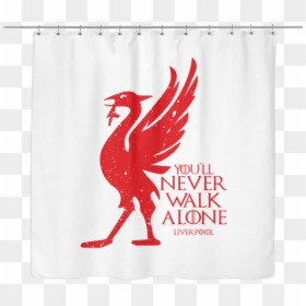House Liverpool Shower Curtain - You Ll Never Walk Alone Liverpool Posters, HD Png Download - liverpool fc logo png