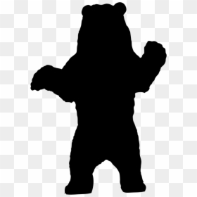 Polar Bear American Black Bear Grizzly Bear Silhouette - Standing Grizzly Bear Silhouette, HD Png Download - polar bear clipart png