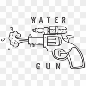 Drawing Of A Water Gun, HD Png Download - squirt gun png
