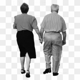 Old Couple Walking - Holding Hands People Png, Transparent Png - old couple png
