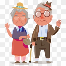 Transparent Old Couple Clipart - Old Couple Illustration Png, Png Download - old couple png