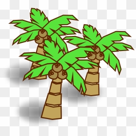 Plant,flower,leaf - Coconut Tree Cartoon, HD Png Download - jungle leaf png