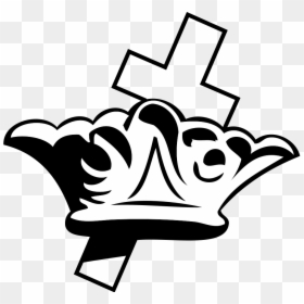 Cross And Crown, HD Png Download - jesus crown png