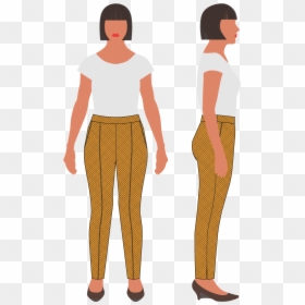 Kylie Pants - Standing, HD Png Download - human body outline png