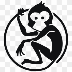 Black And White Monkey Vector Png, Transparent Png - baboon png