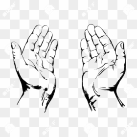 Praying Hands Clipart Transparent Png - Hands Holding Heart Drawing, Png Download - praying hand png