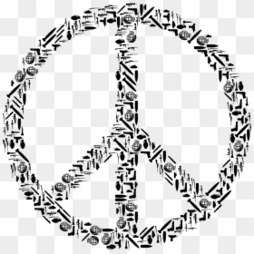 War And Peace Clip Art, HD Png Download - white peace sign png