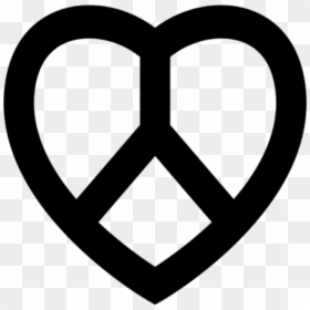 #peace #sign #peacesign #black #heart #ftestickers - Love And Peace Png, Transparent Png - white peace sign png