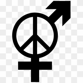 Gender Peace - Gender Equality And Peace, HD Png Download - white peace sign png