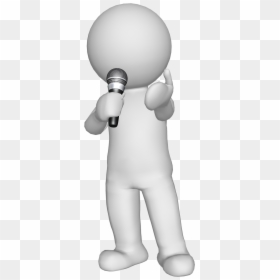 3d Man With Microphone, HD Png Download - 3d man png