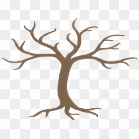 Roots Clipart Tree Trunk - Printable Brown Tree Template, HD Png Download - trunk png