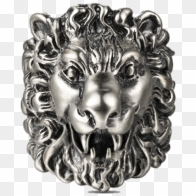 1551534442184 - Gucci Lion Ring, HD Png Download - lion head roar png