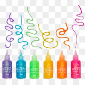 Oly Rainbow Sparkle Glitter Glue - Adhesive, HD Png Download - glue bottle png