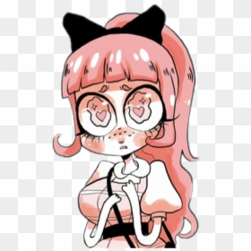 Kawaii Pastel Anime Pink Cute Animegirl Manga Sticker - Kawaii Cute Stickers Anime, HD Png Download - kawaii girl png