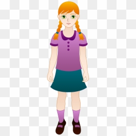 Red Head Girl Clipart, HD Png Download - girl head png