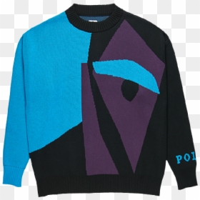 Polar Art Knit Sweater Selfie Black Preview - Polar Skate Co Selfie Knit Sweater Green, HD Png Download - black sweater png