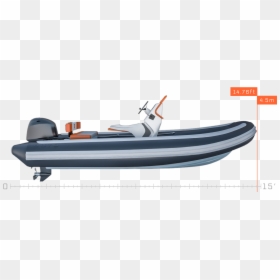Pure 450 G2 - Rigid-hulled Inflatable Boat, HD Png Download - speedboat png