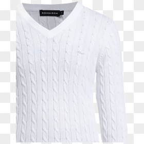 Cable Pullover, White - Sweater, HD Png Download - black sweater png