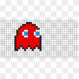 Pac Man Ghost Perler Bead Pattern / Bead Sprite - Pacman Ghost Pixel Art, HD Png Download - pacman sprite png