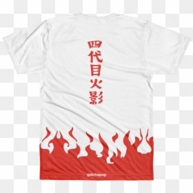 Naruto 4th Hokage Shirt - Naruto Hokage Cloak, HD Png Download - naruto hokage png