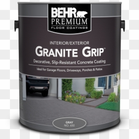Can Of Granite Grip - Behr Granite Grip Concrete Paint Colors, HD Png Download - paint speckles png