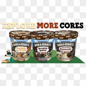 Ben And Jerry's Ice Cream Brownie Batter Core, HD Png Download - ben and jerry's png
