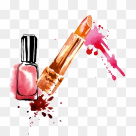 Clip Art Esmaltes Png - Lipstick Nail Polish Cartoon, Transparent Png - esmalte png