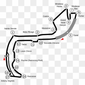 Circuit Vector Png - Monaco Track Corner Names, Transparent Png - circuit vector png