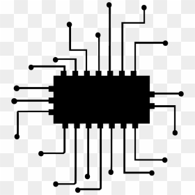 Passive Circuit Component,diagram,line - Computer Chip Clipart, HD Png Download - circuit vector png