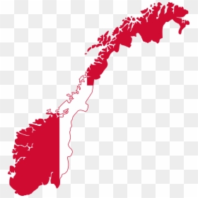 Norway Map Svg - Flag Map Of Norway, HD Png Download - norwegian flag png